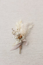 Load image into Gallery viewer, Dried white flower boutonniere for weddings - oahu hawaii