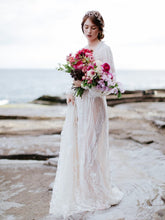 Load image into Gallery viewer, Jewel toned  lush European bridal bouquet with garden roses & luxe blooms - Hawaii wedding florist