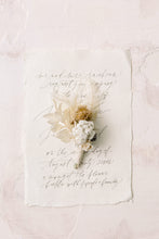 Load image into Gallery viewer, Dried white flower boutonniere for weddings - oahu hawaii