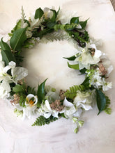 Load image into Gallery viewer, Floral haku floral crown for hair - wedding flowers Honolulu Hawaii