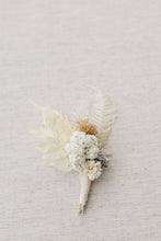 Load image into Gallery viewer, Dried white flower boutonniere for weddings - oahu hawaii