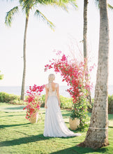 Load image into Gallery viewer, Blooming bougainvilleas wedding ceremony trees - four seasons oahu wedding 
Hawaii wedding Florist