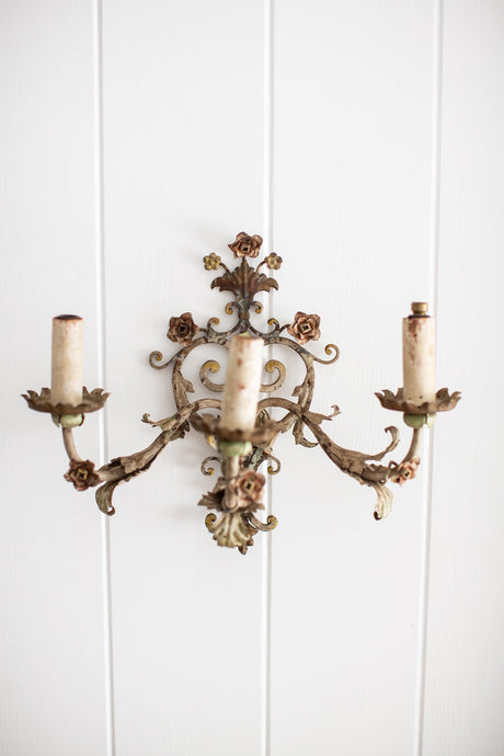 A Pair of Vintage French Wall Sconces