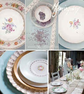 Antique French Plates- Rental