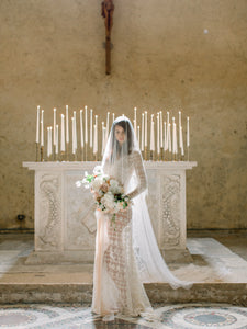 French Chantilly Lace Veil- Rental